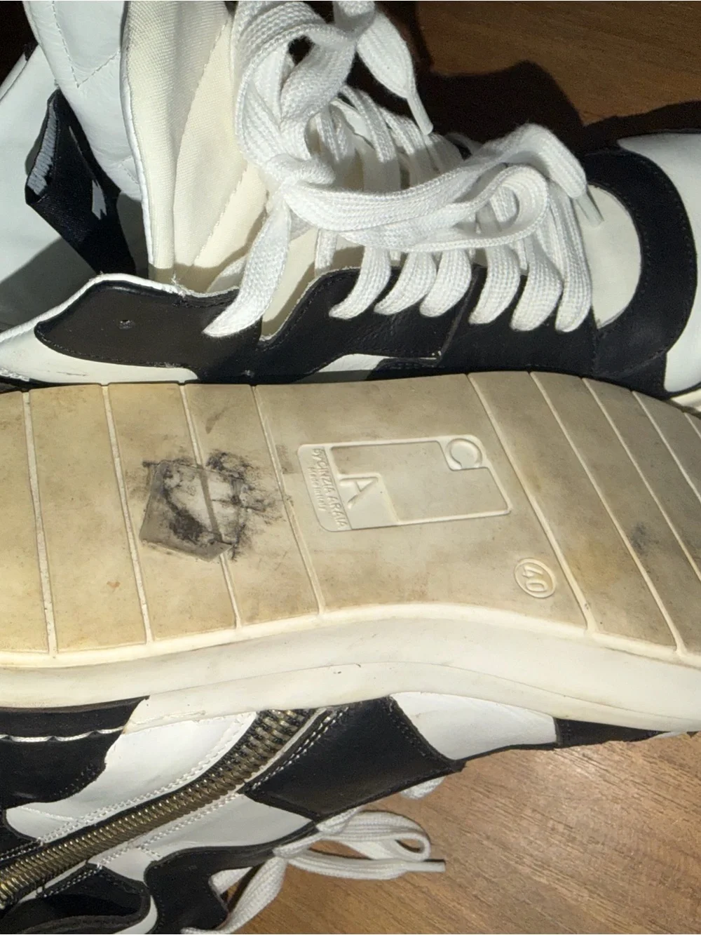 Black and White Athletic High-Top Sneakers